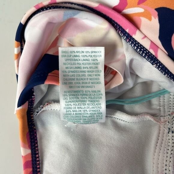 Kona Sol Full Coverage Floral Print One Piece Swimsuit Womens Size 18 NWT - Picture 7 of 9